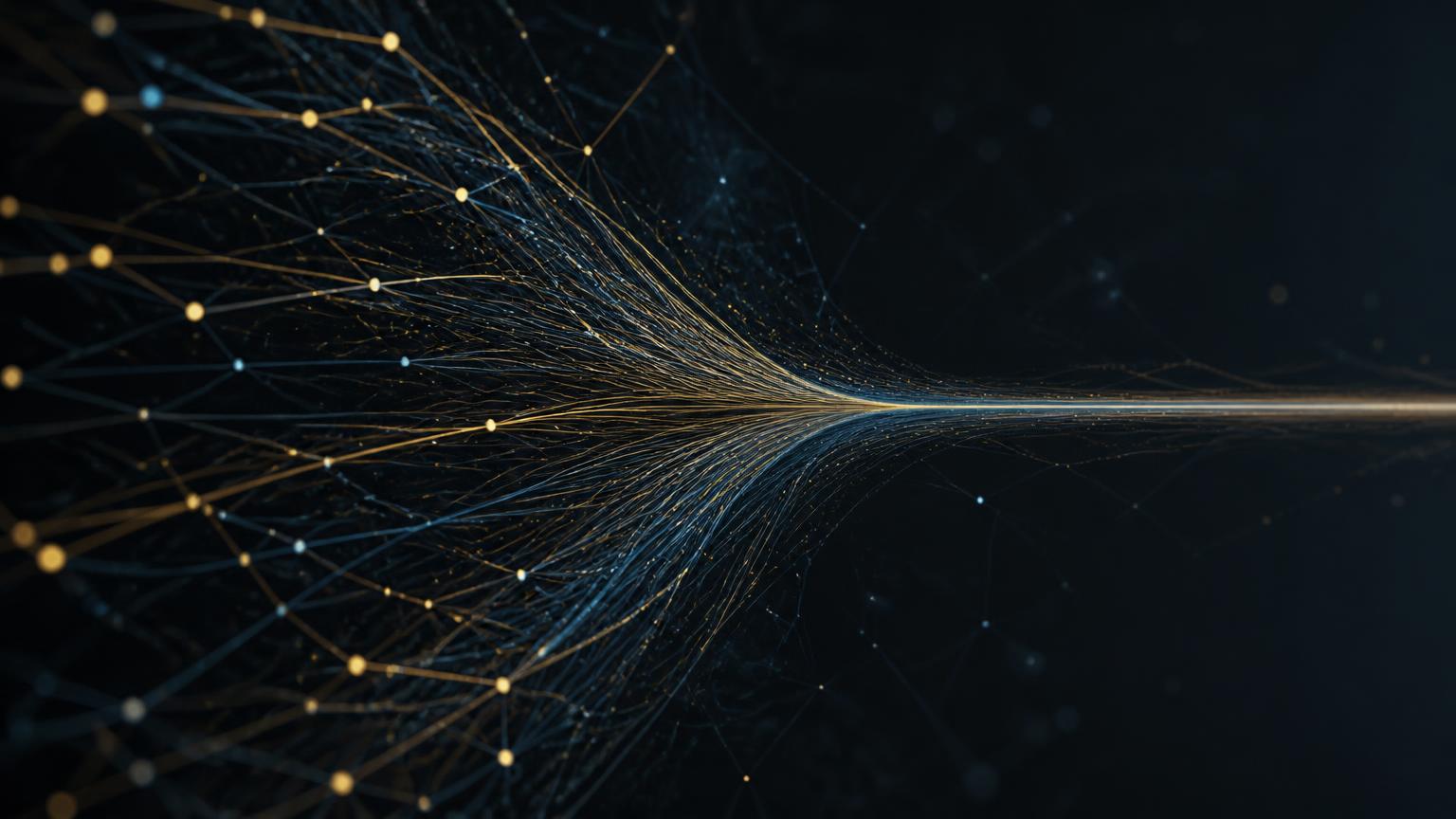 Abstract converging data filaments